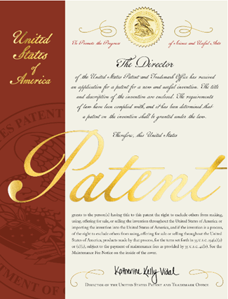 United States PCT patent certificate